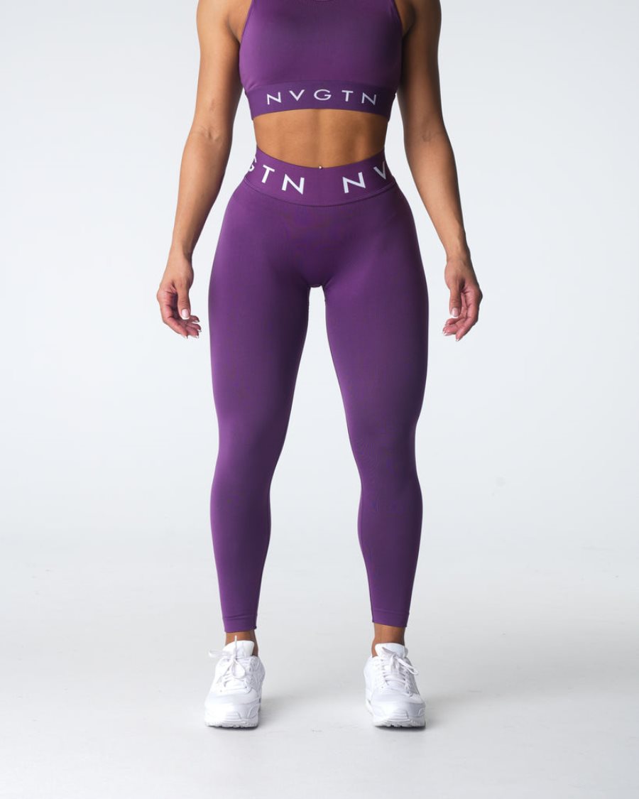 Leggins NVGTN Deporte Seamless Mujer Moradas | 1TrlcsXa