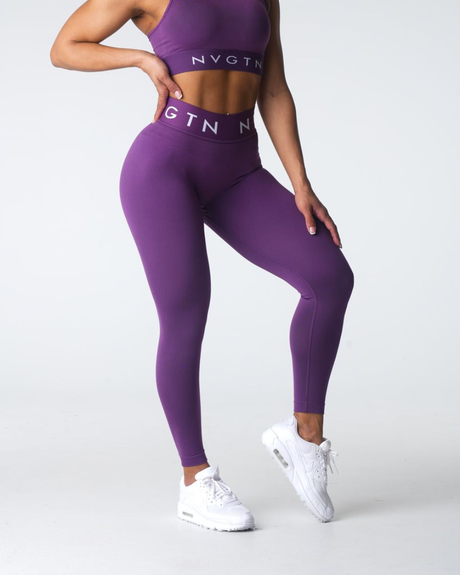 Leggins NVGTN Deporte Seamless Mujer Moradas | 1TrlcsXa