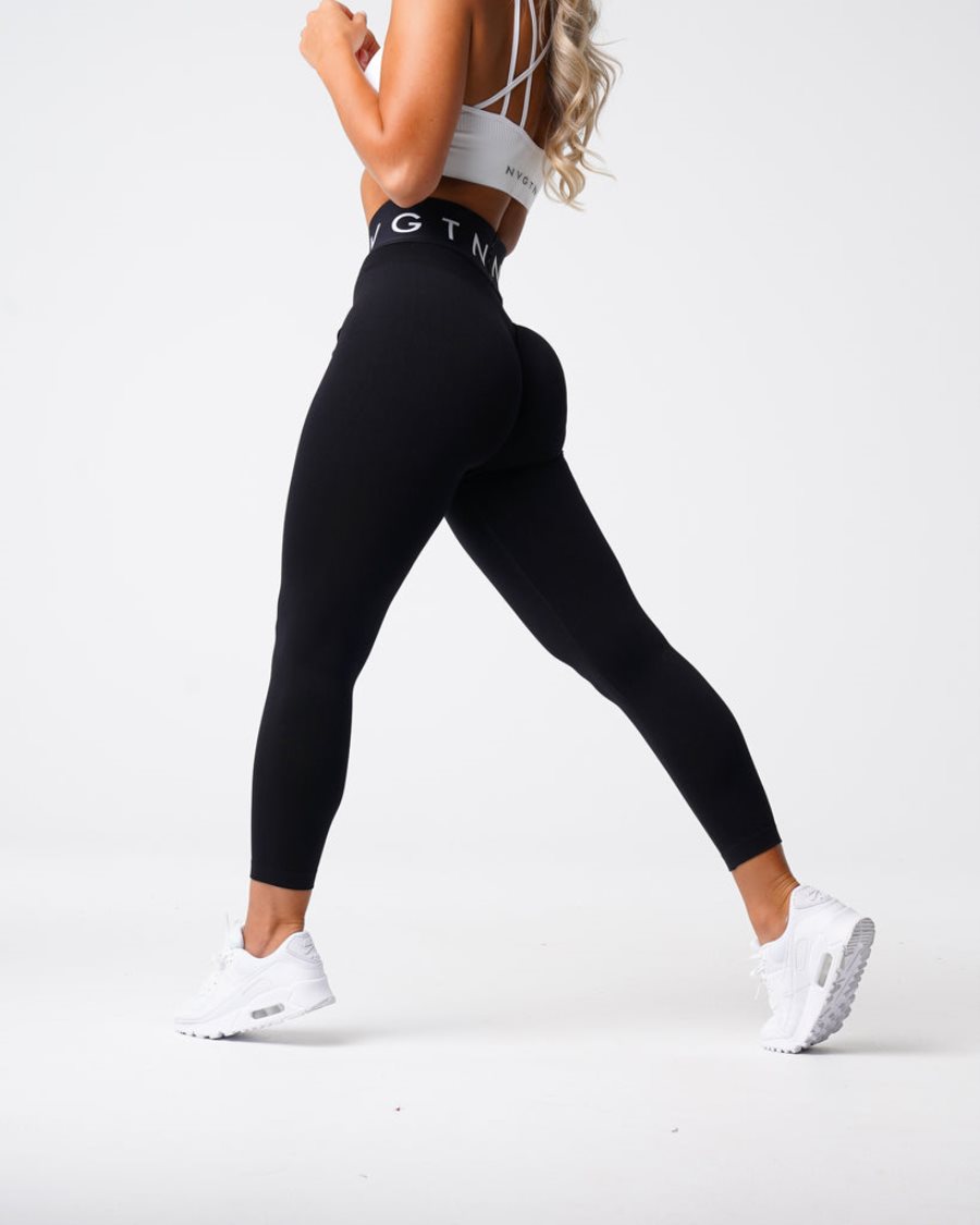 Leggins NVGTN Deporte Seamless Mujer Negras | qBrNLaYN