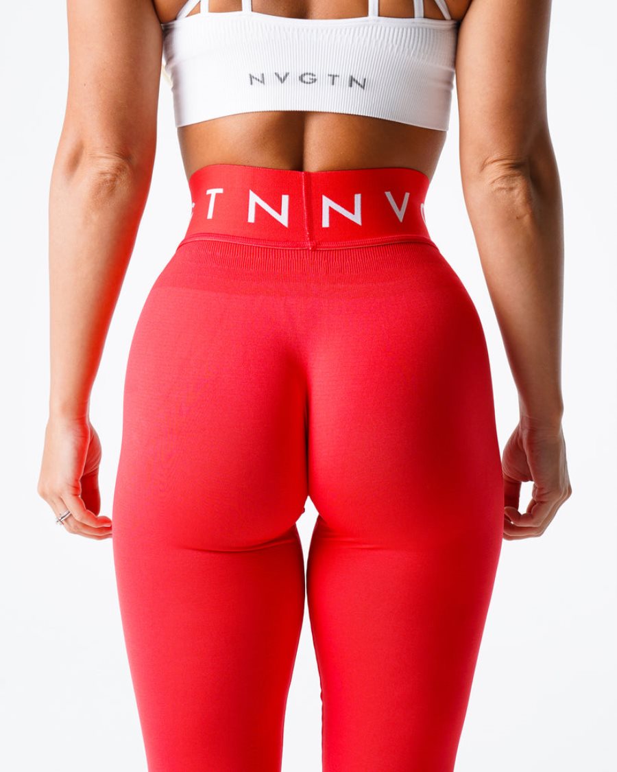 Leggins NVGTN Deporte Seamless Mujer Rojas | g8imDHdz