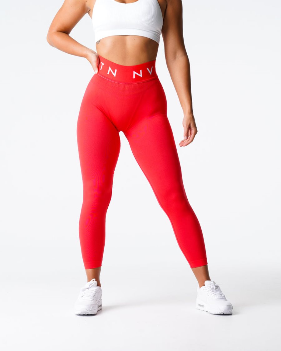 Leggins NVGTN Deporte Seamless Mujer Rojas | g8imDHdz