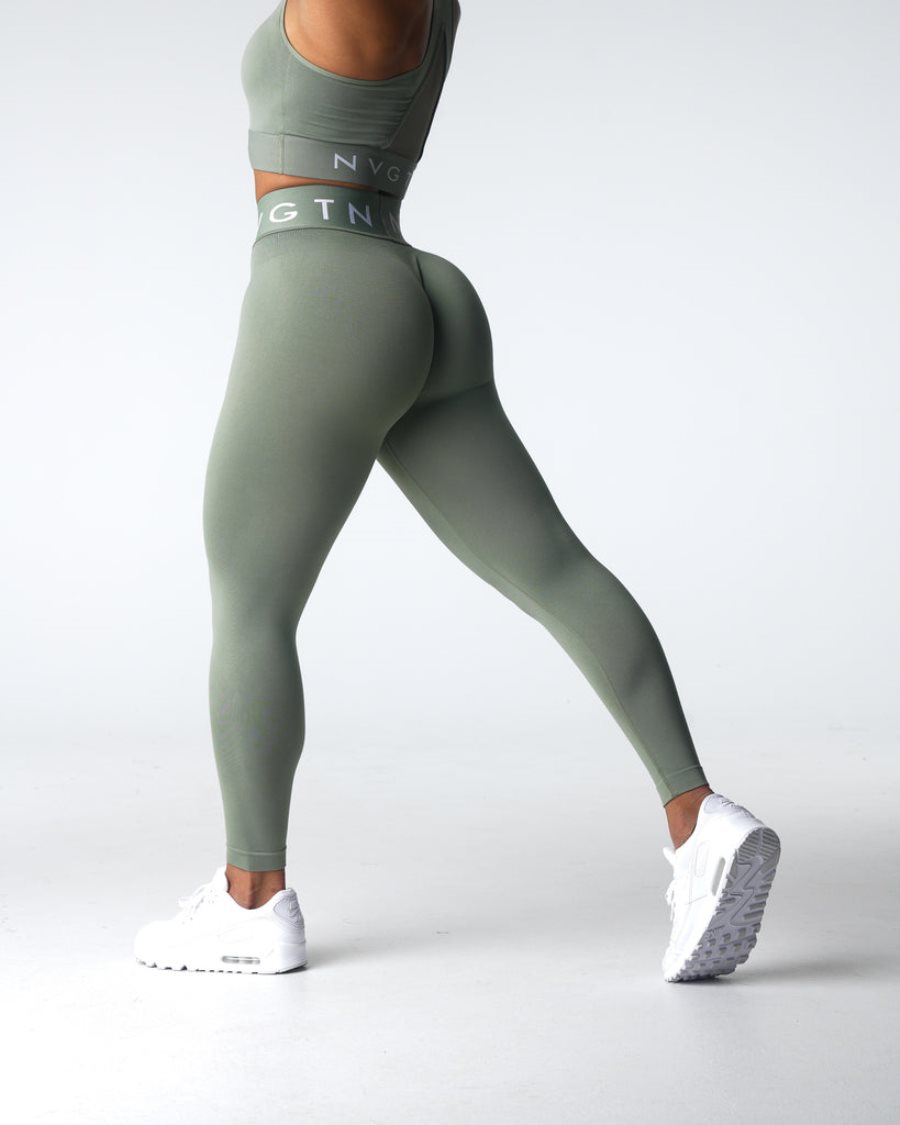 Leggins NVGTN Deporte Seamless Mujer Verde | 1WX3Taq5