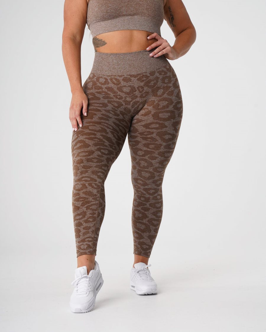 Leggins NVGTN Leopard Seamless Mujer Marrones | s4mfLQau