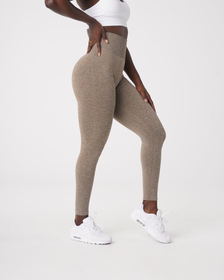 Leggins NVGTN Scrunch Seamless Mujer Marrones | 1iJMATb2