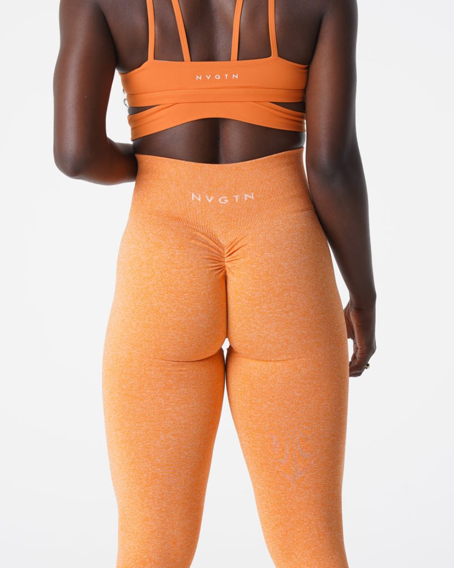 Leggins NVGTN Scrunch Seamless Mujer Naranjas | jNoxJFTD