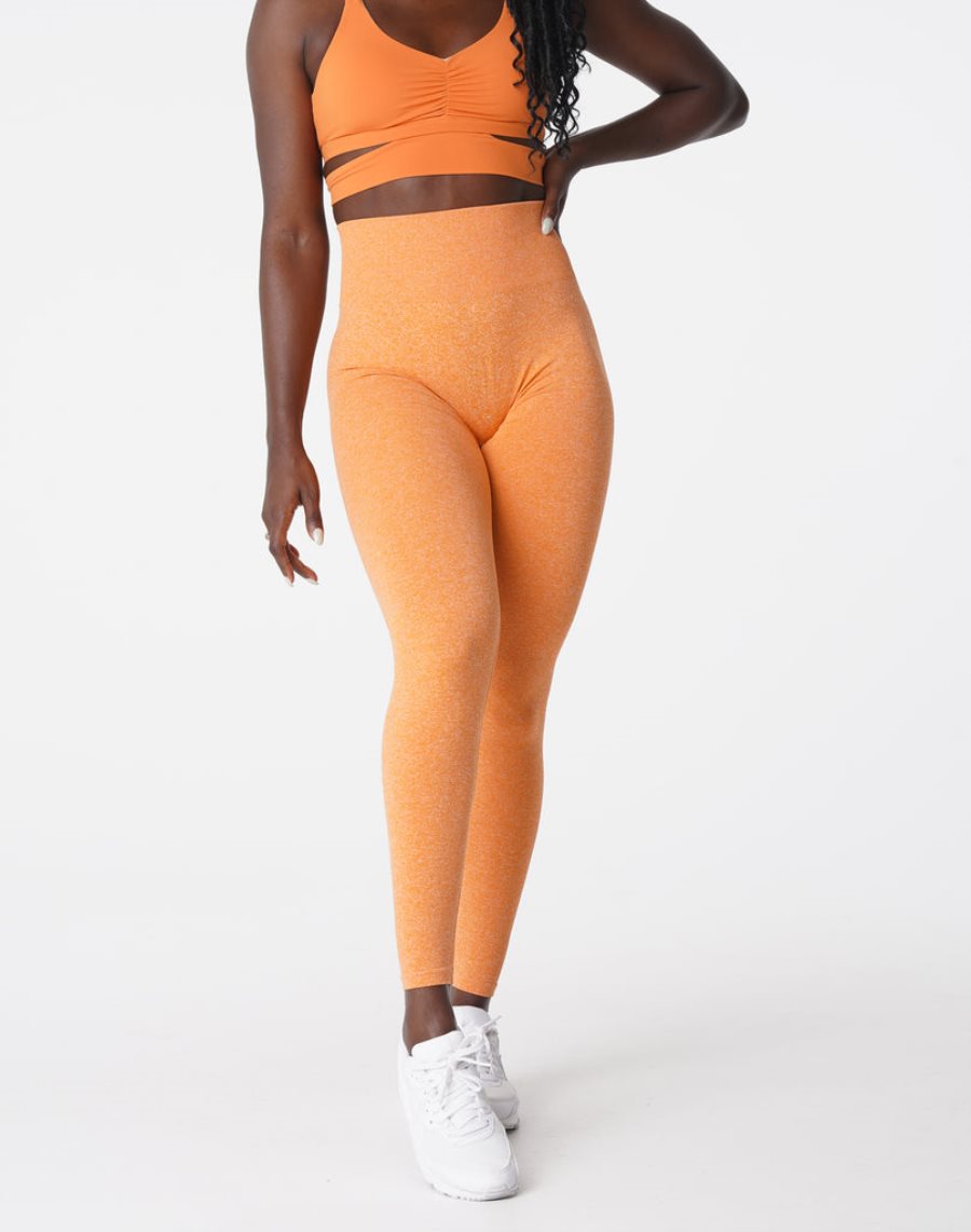 Leggins NVGTN Scrunch Seamless Mujer Naranjas | jNoxJFTD