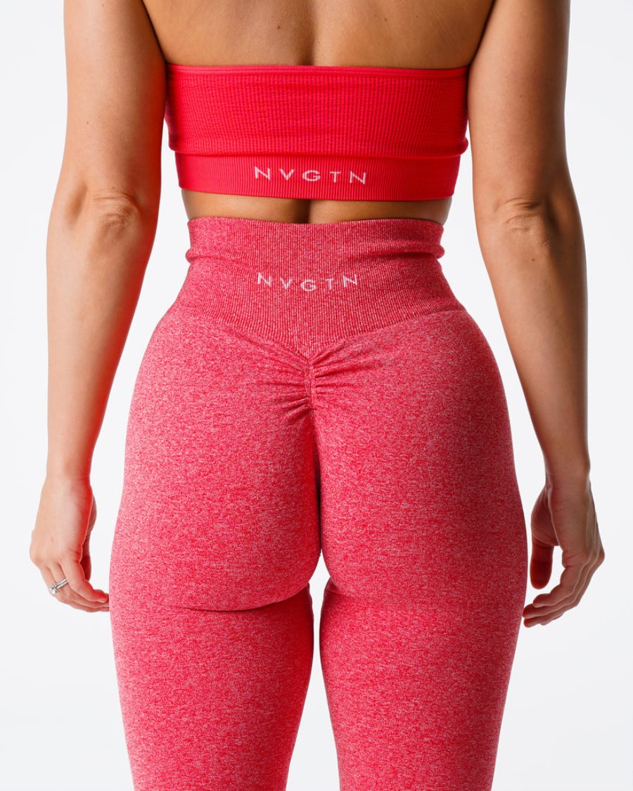 Leggins NVGTN Scrunch Seamless Mujer Rojas | 0blKIpkV