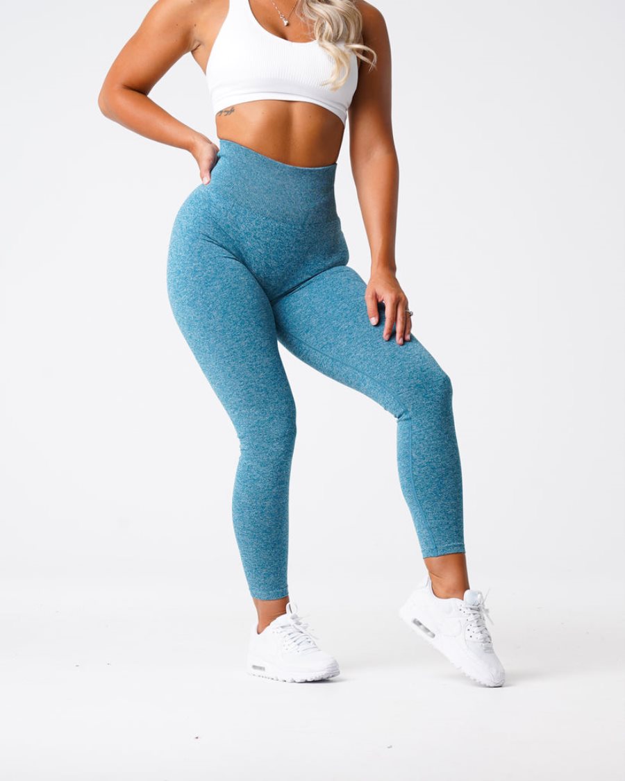 Leggins NVGTN Scrunch Seamless Mujer Turquesa | tYcVZ77m