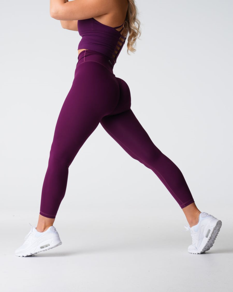 Leggins NVGTN Signature 2.0 Mujer Moradas Oscuro | rD6I14fF