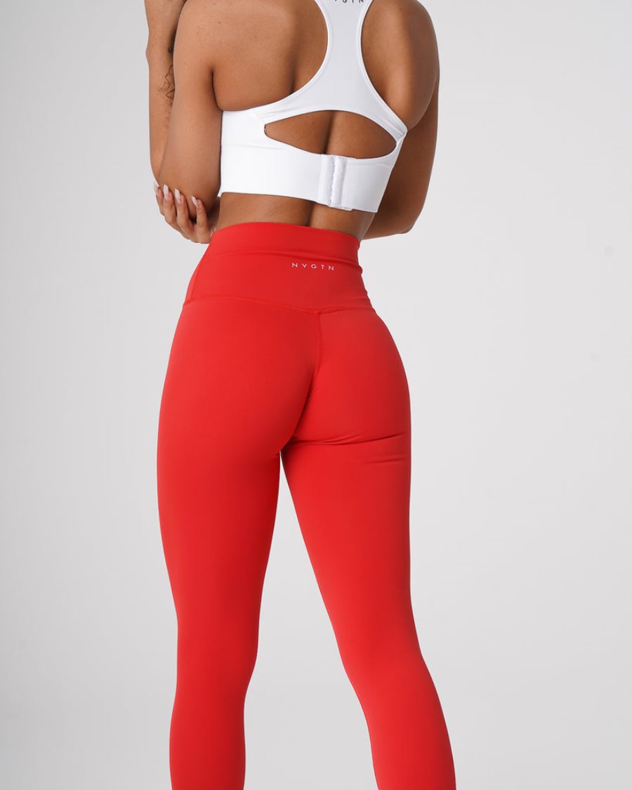 Leggins NVGTN Signature 2.0 Mujer Rojas | CSlvov5c