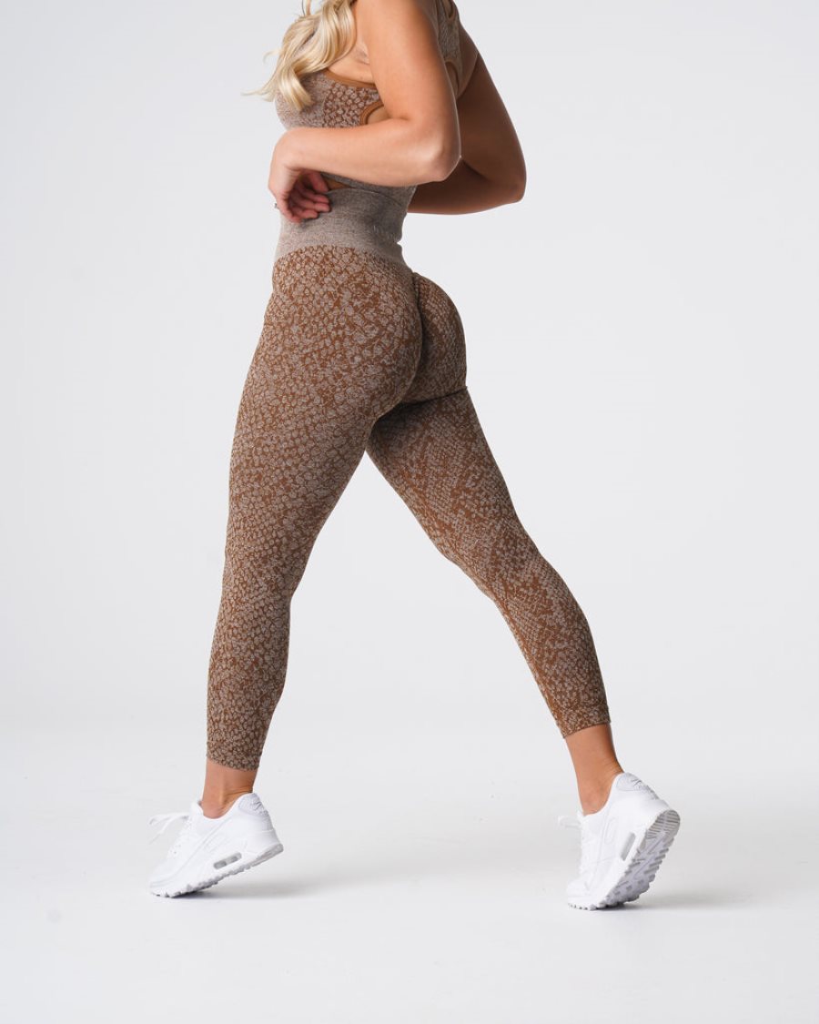 Leggins NVGTN Snakeskin Seamless Mujer Marrones | kDNQR5XE