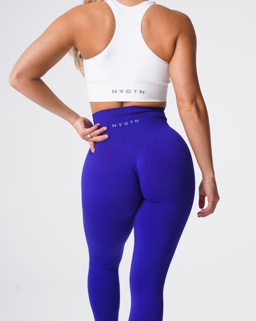 Leggins NVGTN Solid Seamless Mujer Azules Oscuro | FDqnQuyn