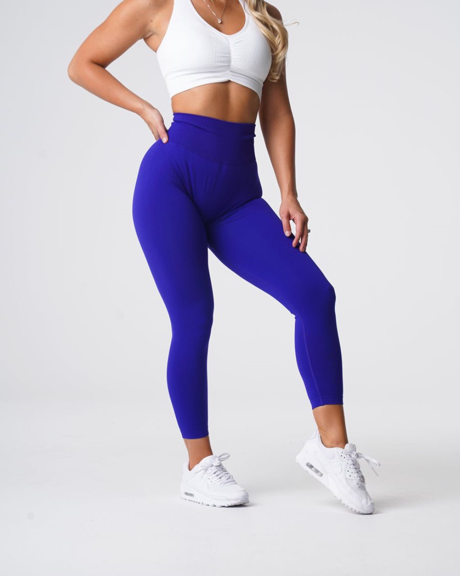 Leggins NVGTN Solid Seamless Mujer Azules Oscuro | FDqnQuyn