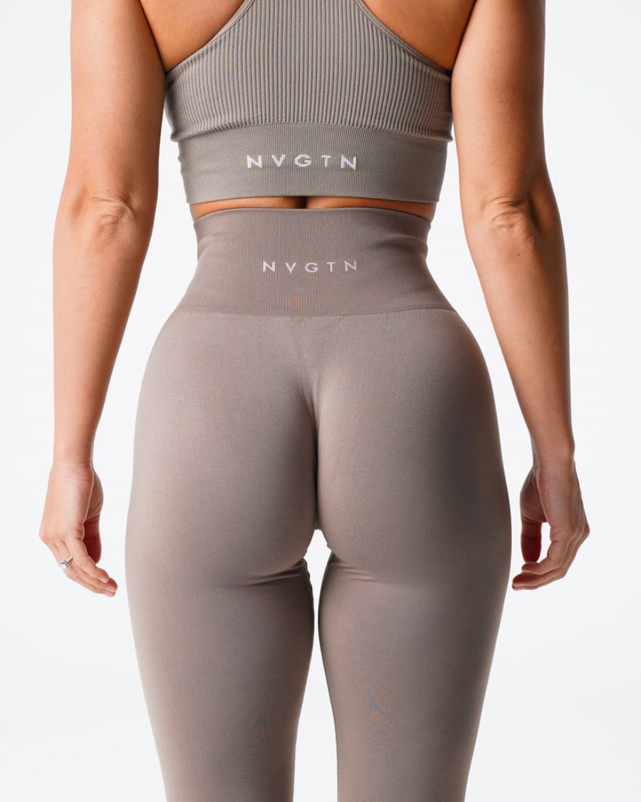 Leggins NVGTN Solid Seamless Mujer Gris Marrones | HWzVKril