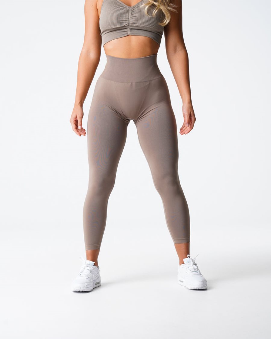 Leggins NVGTN Solid Seamless Mujer Gris Marrones | HWzVKril