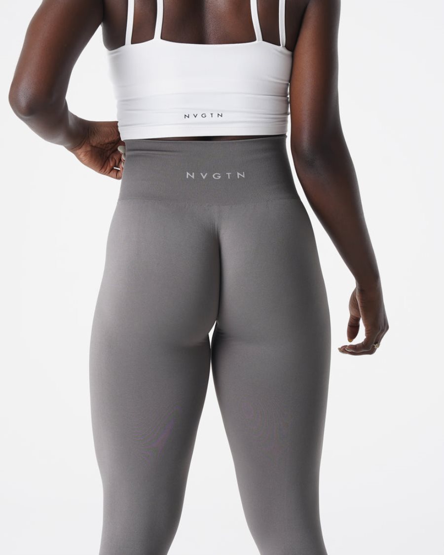 Leggins NVGTN Solid Seamless Mujer Gris Oscuro | uho35f1c