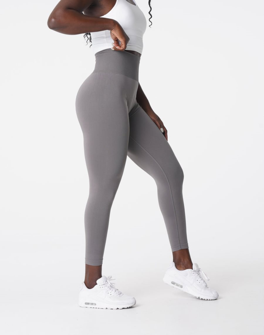 Leggins NVGTN Solid Seamless Mujer Gris Oscuro | uho35f1c