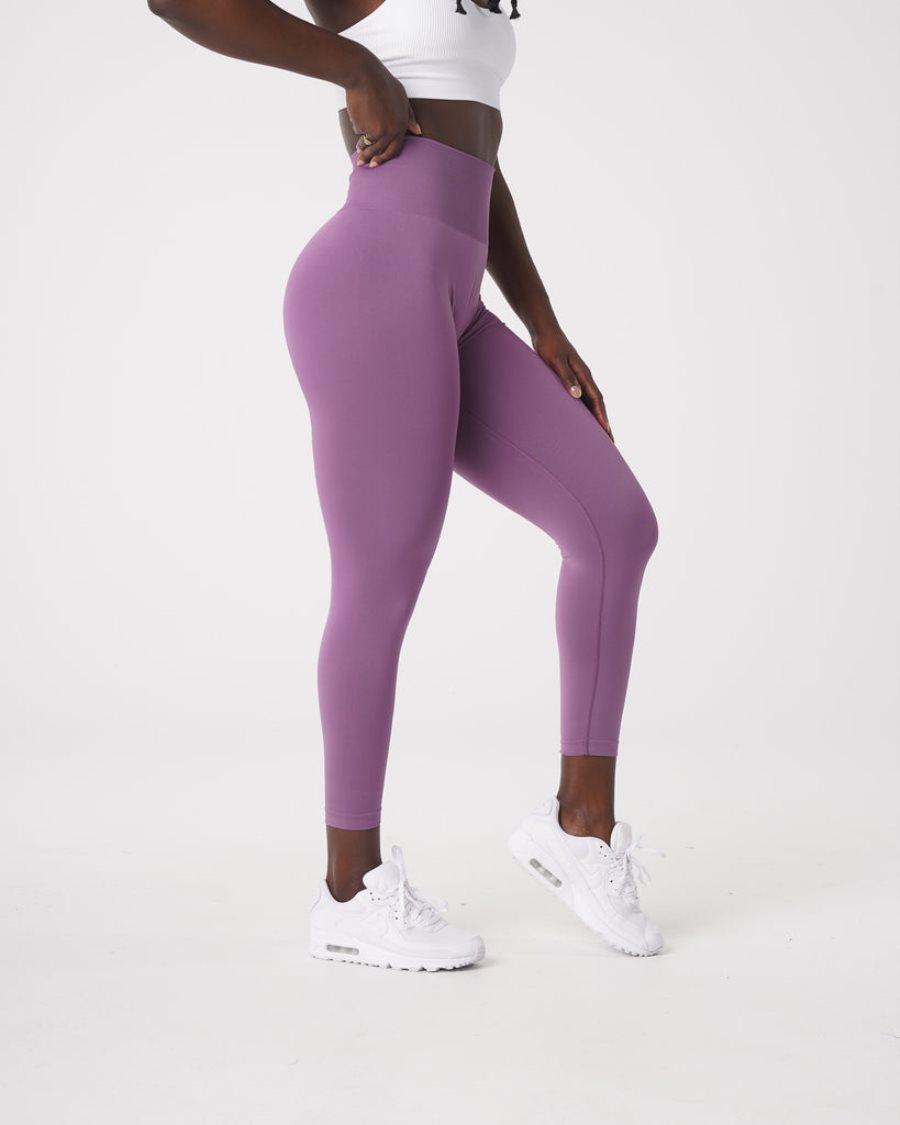 Leggins NVGTN Solid Seamless Mujer Moradas | XLDSiCdt