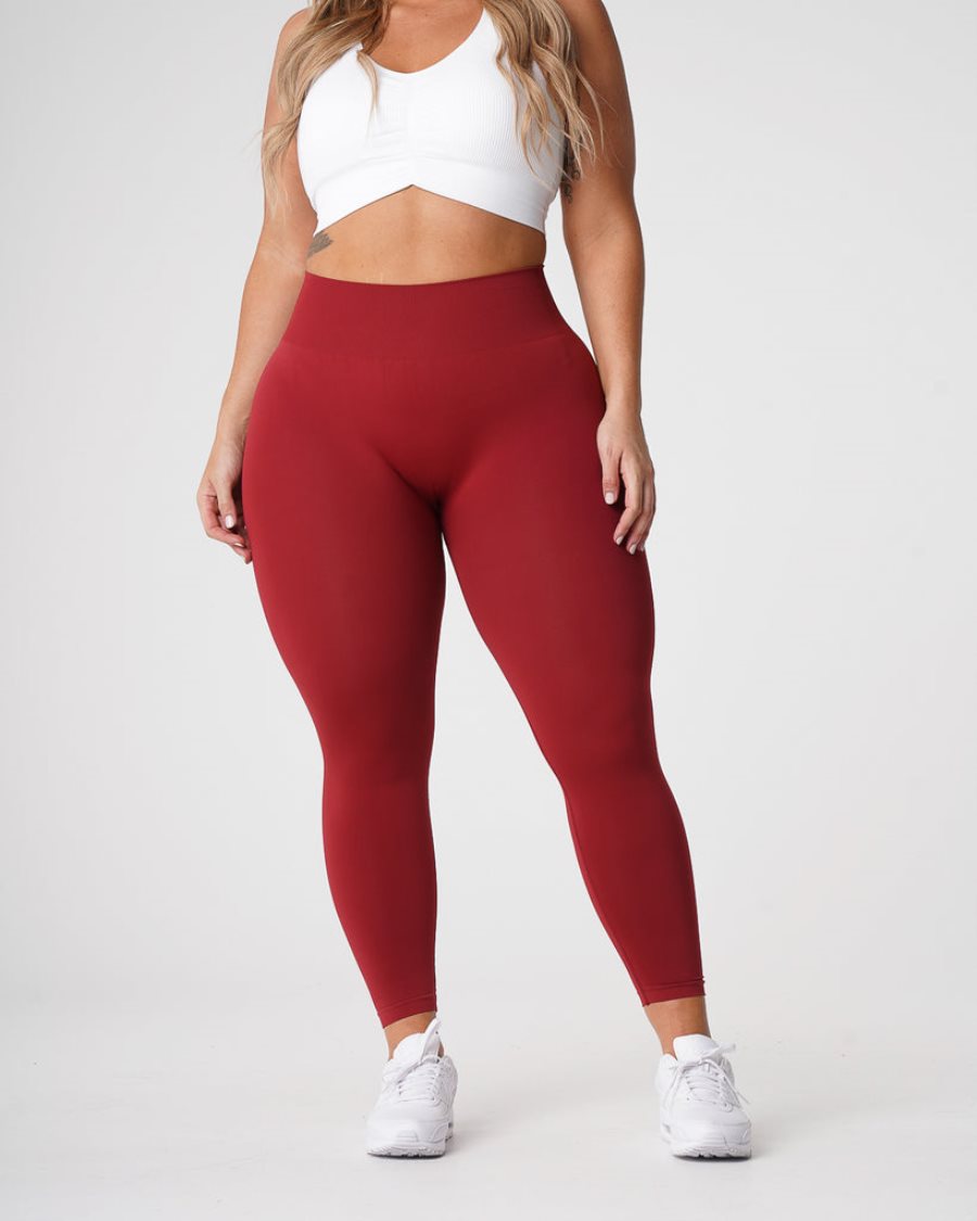 Leggins NVGTN Solid Seamless Mujer Rojas | INZmTjrR