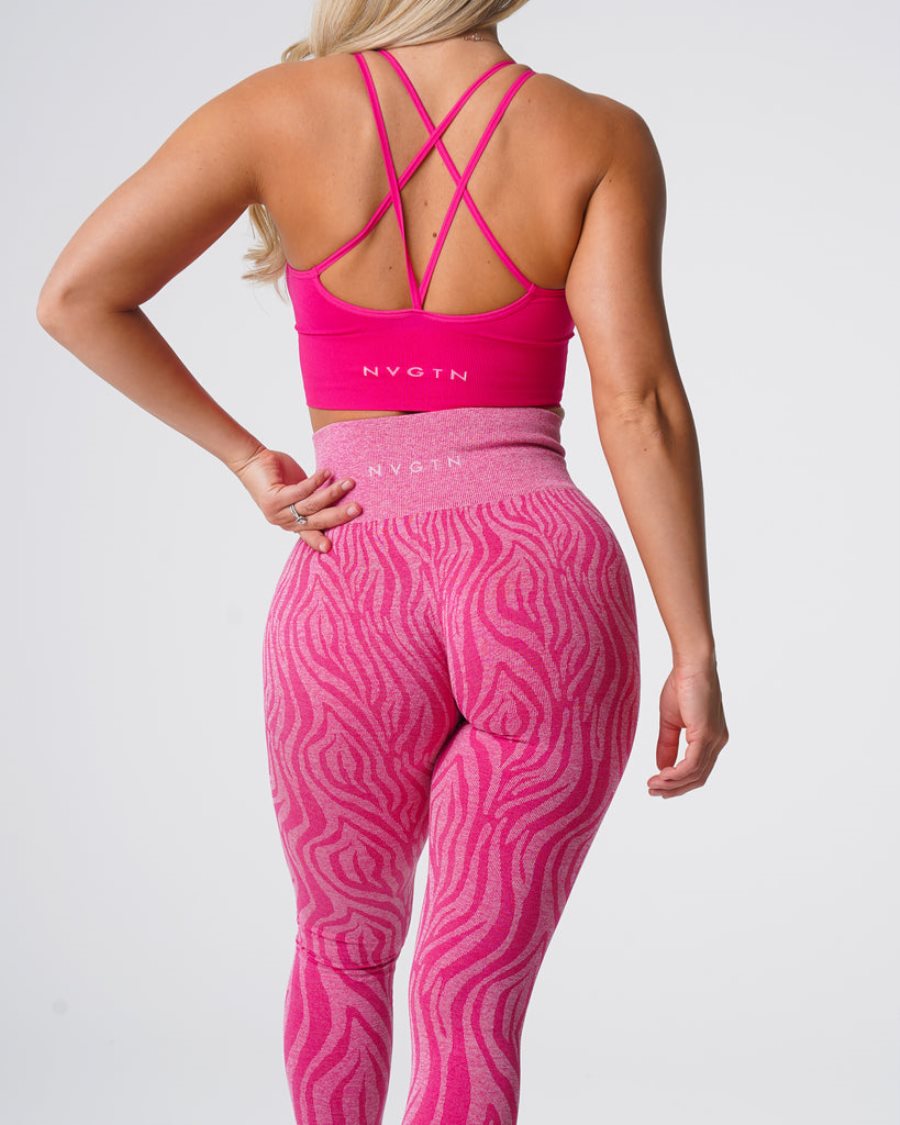 Leggins NVGTN Zebra Seamless Mujer Fucsia | mRarJx9D