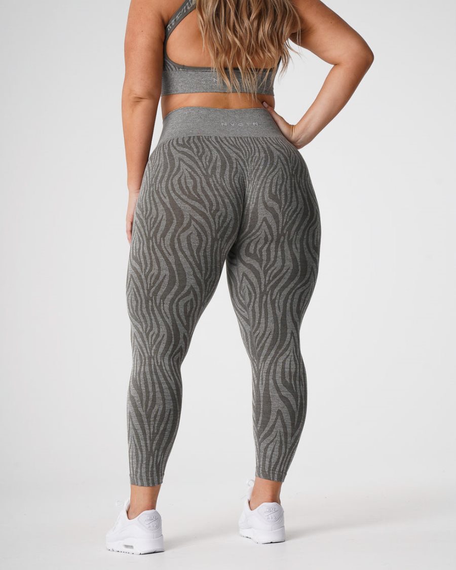 Leggins NVGTN Zebra Seamless Mujer Kaki Verde | 8HDtbADa