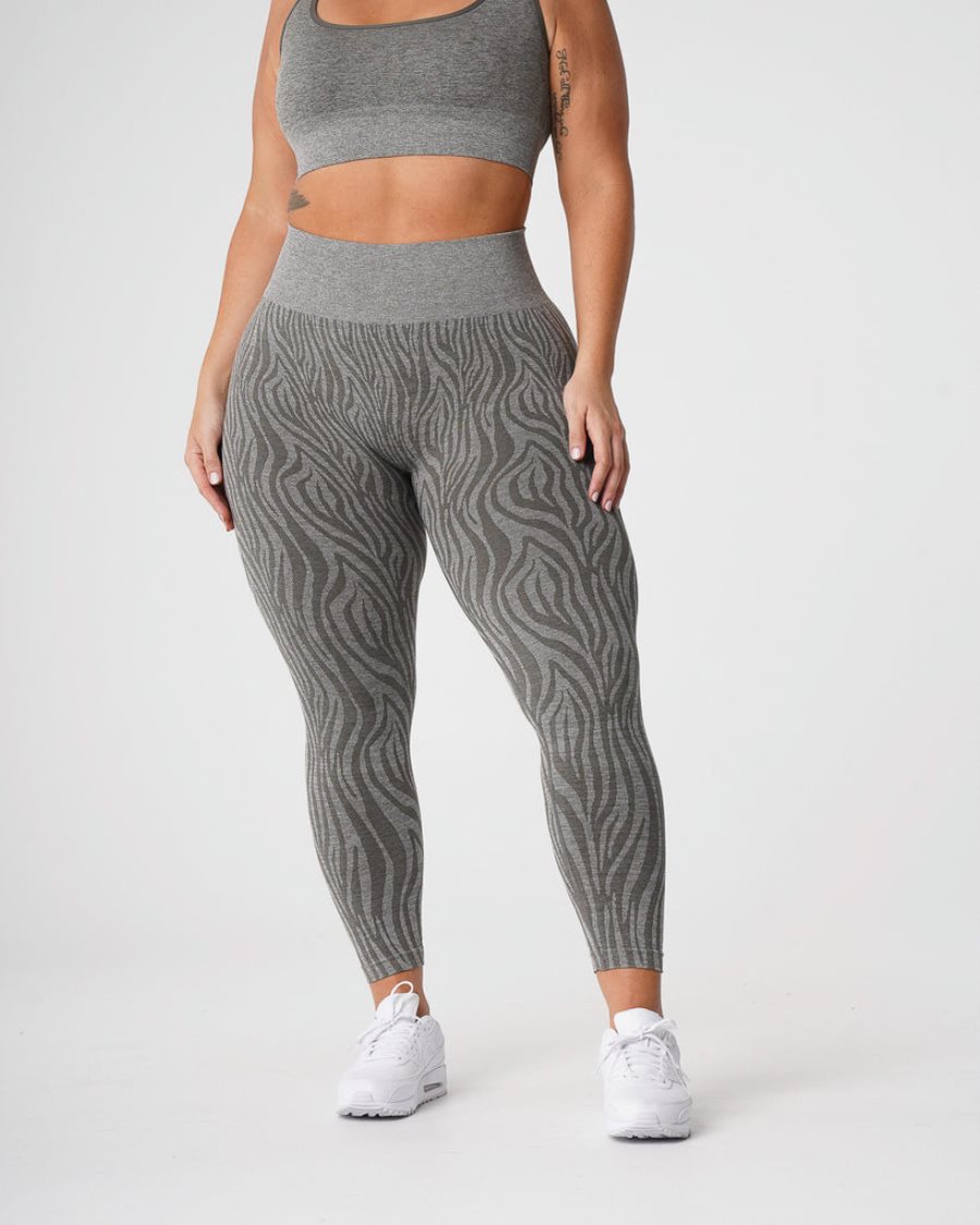 Leggins NVGTN Zebra Seamless Mujer Kaki Verde | 8HDtbADa