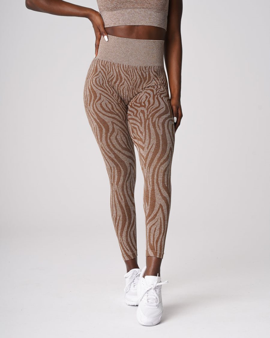 Leggins NVGTN Zebra Seamless Mujer Marrones | jmR1ZQRl