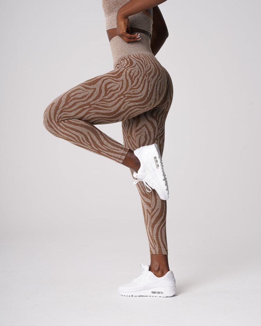 Leggins NVGTN Zebra Seamless Mujer Marrones | jmR1ZQRl