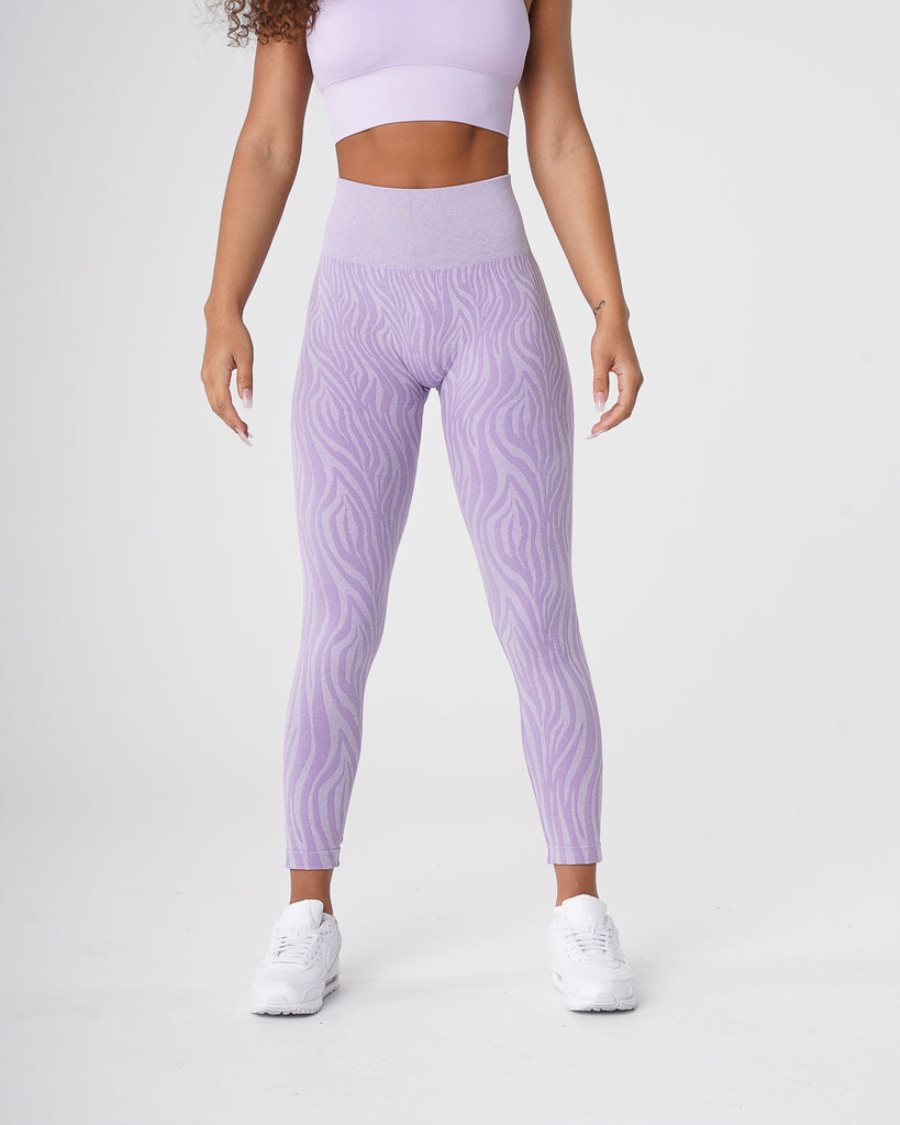 Leggins NVGTN Zebra Seamless Mujer Moradas | HxSNHN7G