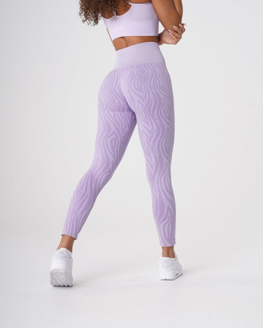 Leggins NVGTN Zebra Seamless Mujer Moradas | HxSNHN7G