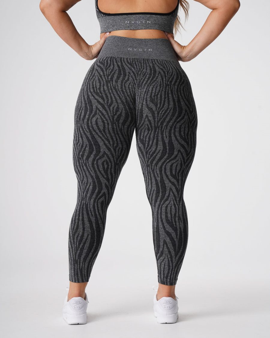 Leggins NVGTN Zebra Seamless Mujer Negras | ESgu9flJ