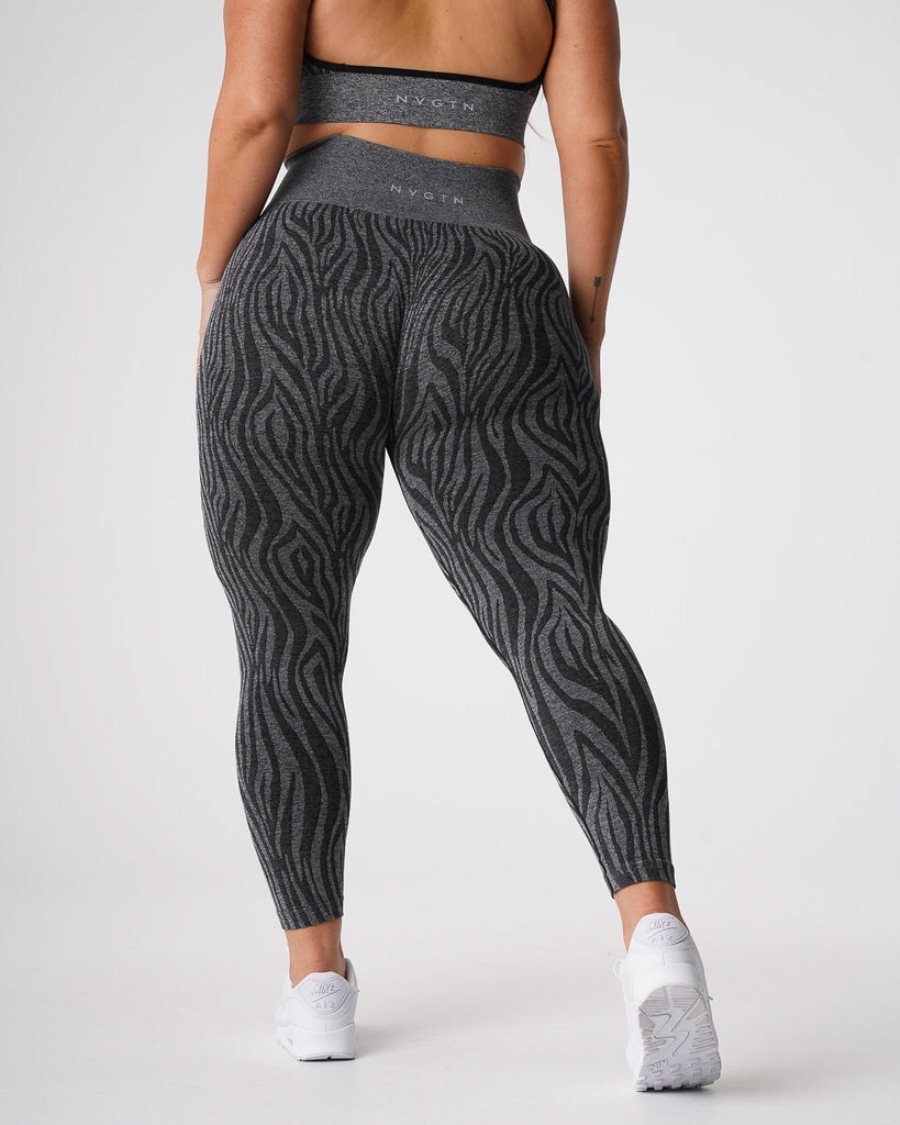 Leggins NVGTN Zebra Seamless Mujer Negras | ESgu9flJ