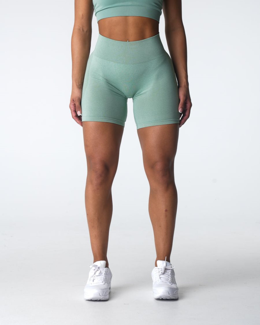 Pantalones Cortos NVGTN Contour Seamless Mujer Verde | abk9aXgB