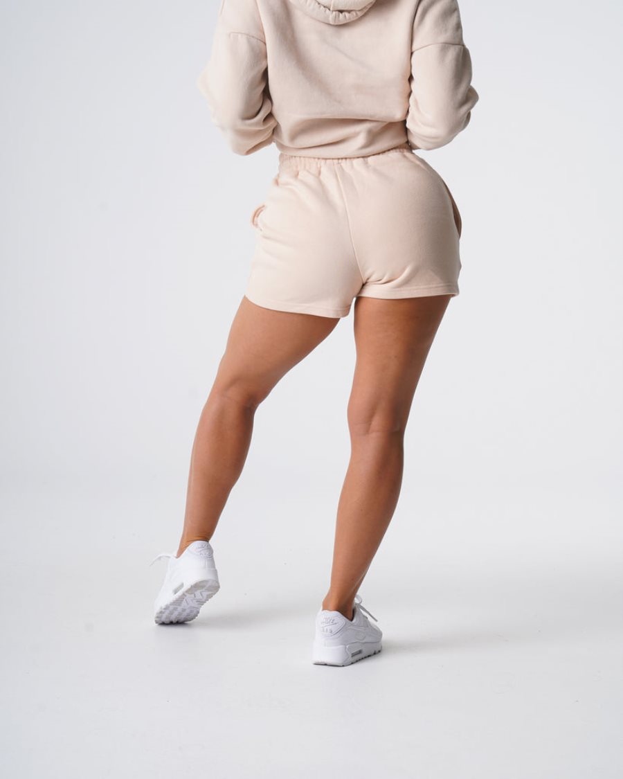 Pantalones Cortos NVGTN Essential Lounge Mujer Beige | GrZeqUia