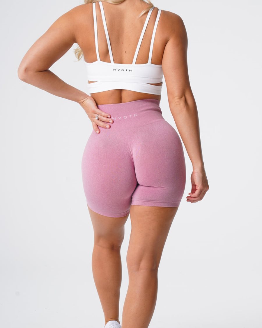 Pantalones Cortos NVGTN Pro Seamless Mujer Rosas | 7XUlCTmh