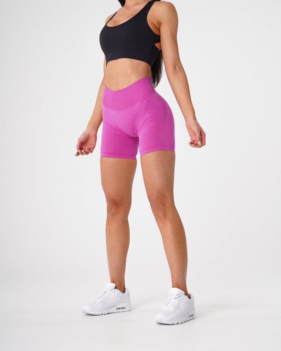 Pantalones Cortos NVGTN Pro Seamless Mujer Rosas | FPzIschG