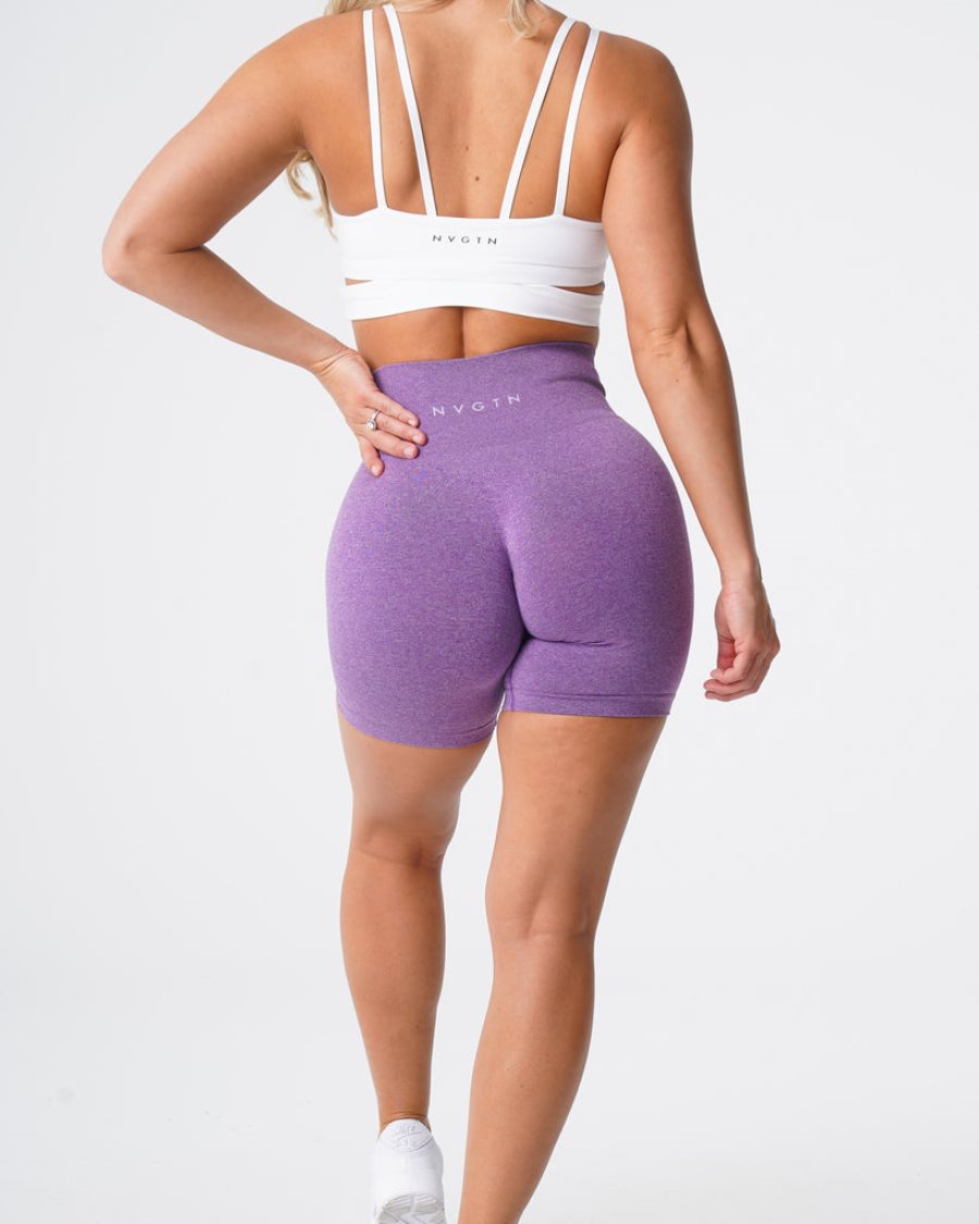 Pantalones Cortos NVGTN Pro Seamless Mujer Moradas | ZLQJ96GK