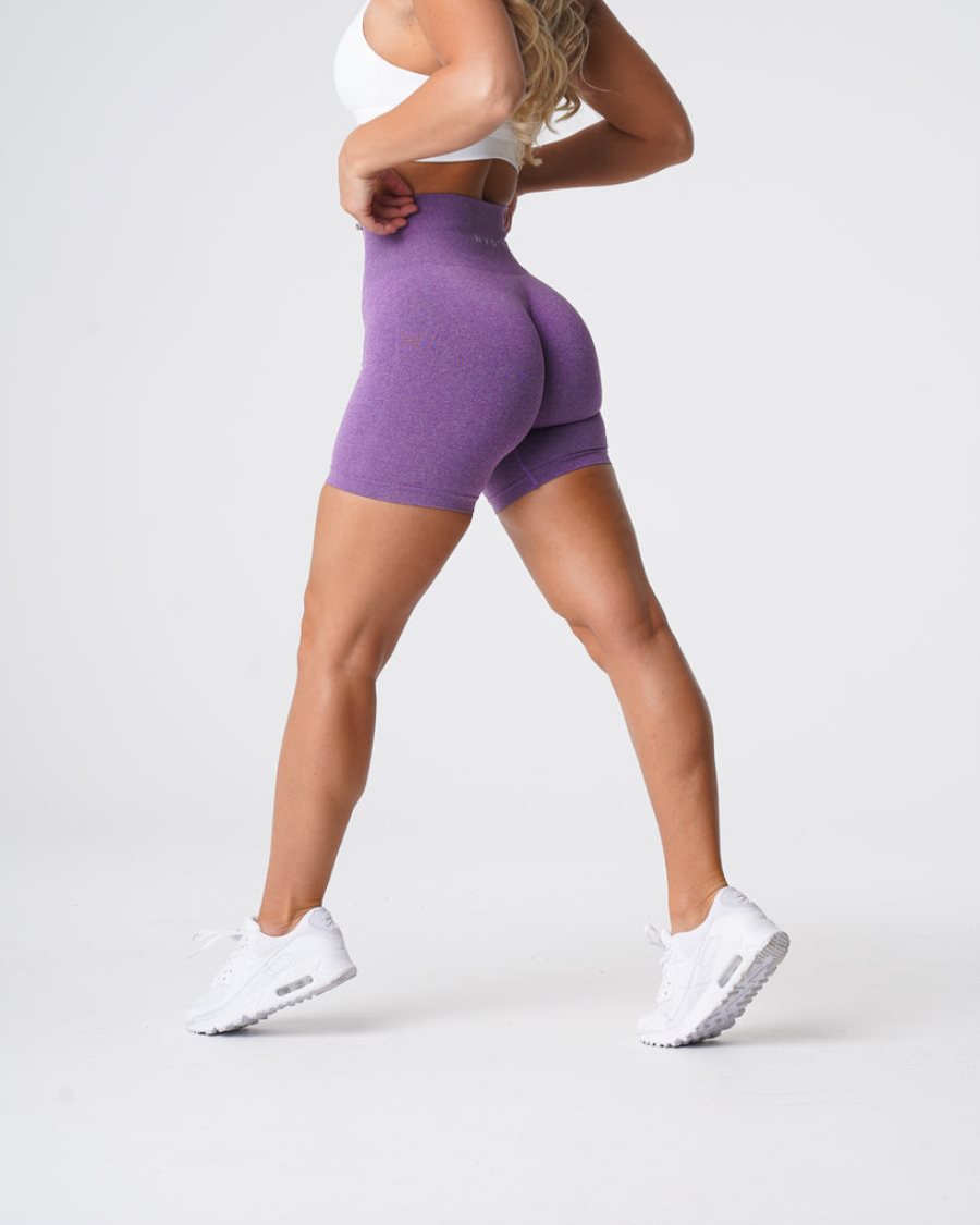 Pantalones Cortos NVGTN Pro Seamless Mujer Moradas | ZLQJ96GK