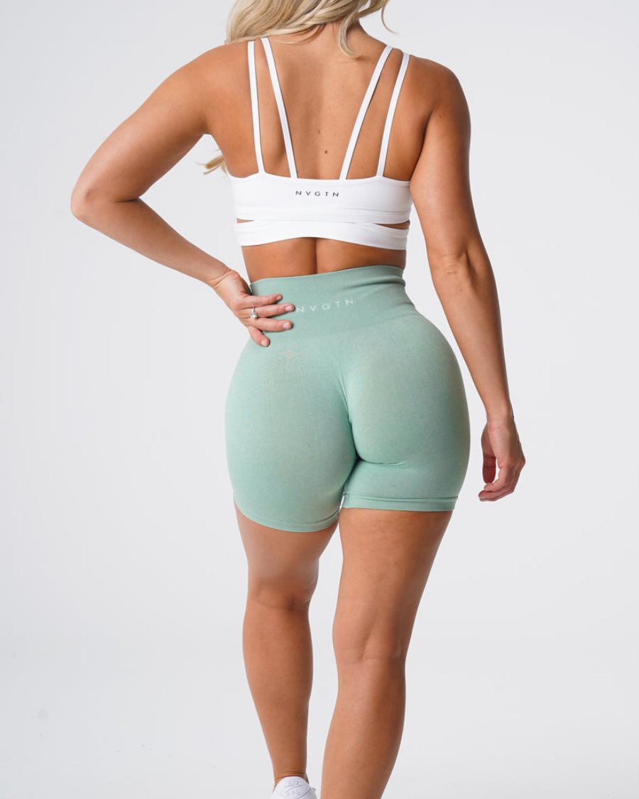 Pantalones Cortos NVGTN Pro Seamless Mujer Verde | e81YqmJg