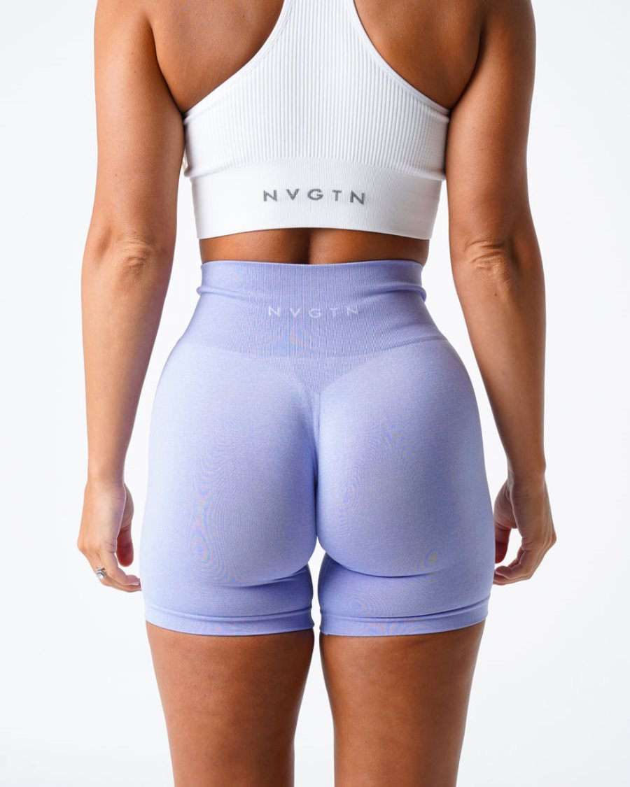 Pantalones Cortos NVGTN Pro Seamless Mujer Moradas Claro | sSNKSAdJ