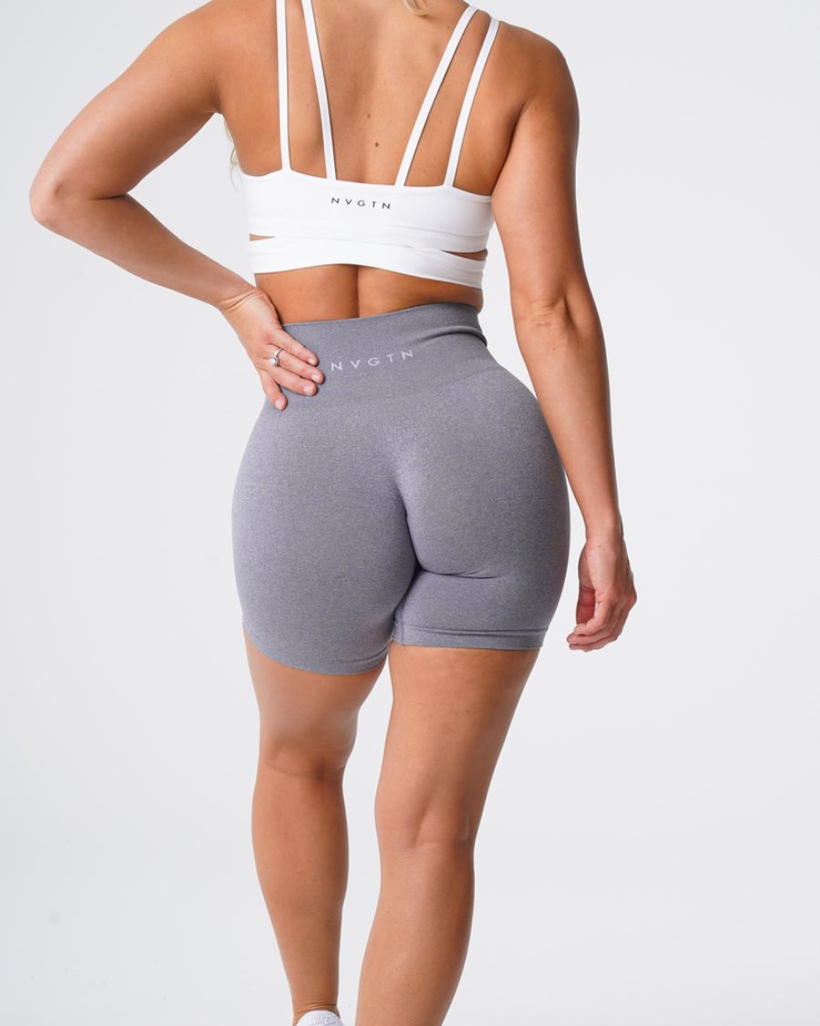 Pantalones Cortos NVGTN Pro Seamless Mujer Gris | uMslwbsp