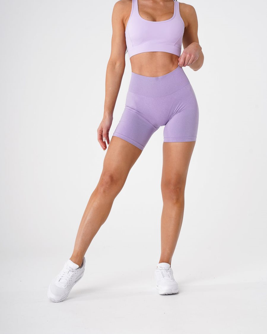 Pantalones Cortos NVGTN Pro Seamless Mujer Moradas | yzkz00sE