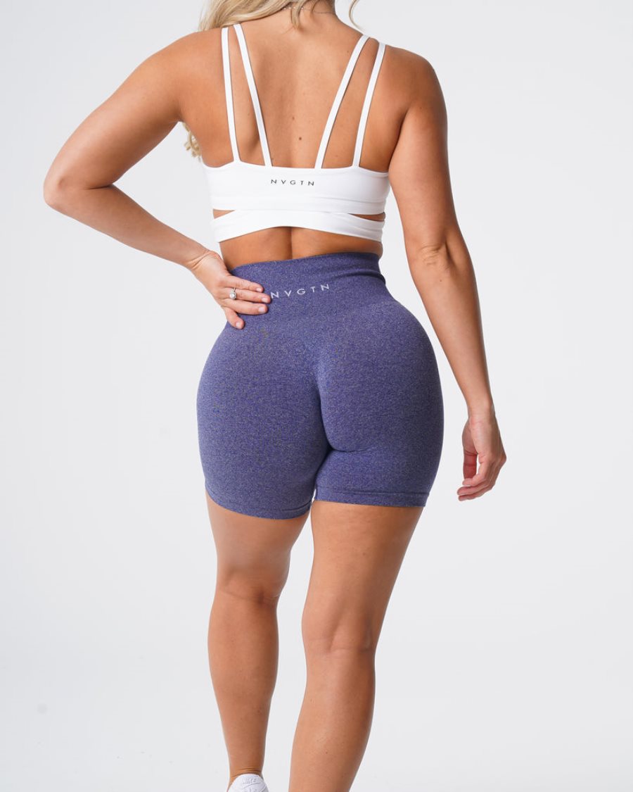 Pantalones Cortos NVGTN Pro Seamless Mujer Indigo | zj9KF6QI