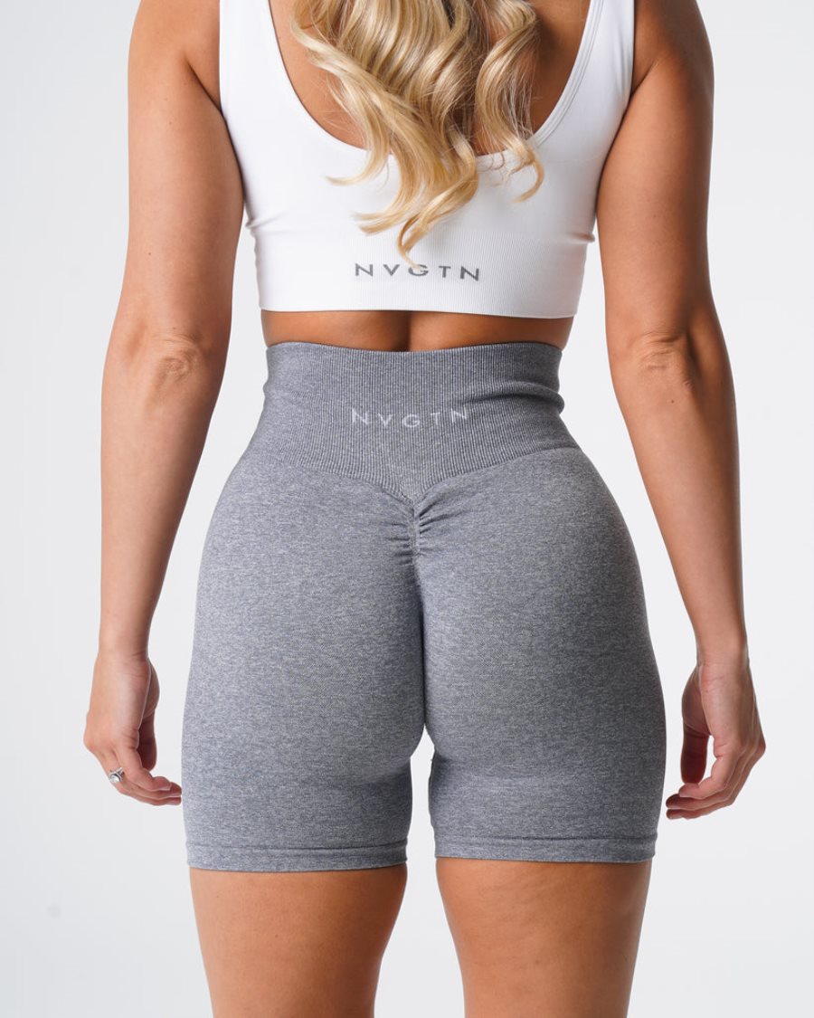 Pantalones Cortos NVGTN Scrunch Seamless Mujer Gris | XdKIPsBe