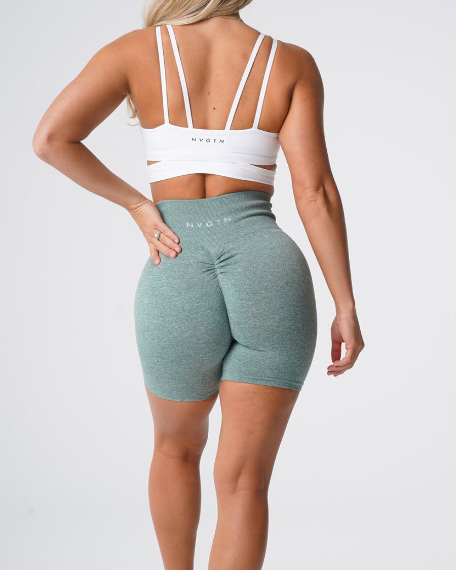 Pantalones Cortos NVGTN Scrunch Seamless Mujer Verde | gAm7bSdC