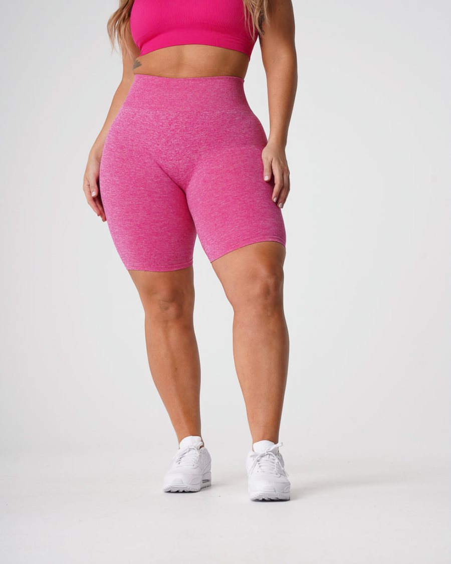 Pantalones Cortos NVGTN Scrunch Seamless Mujer Fucsia | iUU47hrc