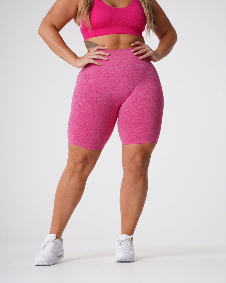 Pantalones Cortos NVGTN Scrunch Seamless Mujer Fucsia | iUU47hrc