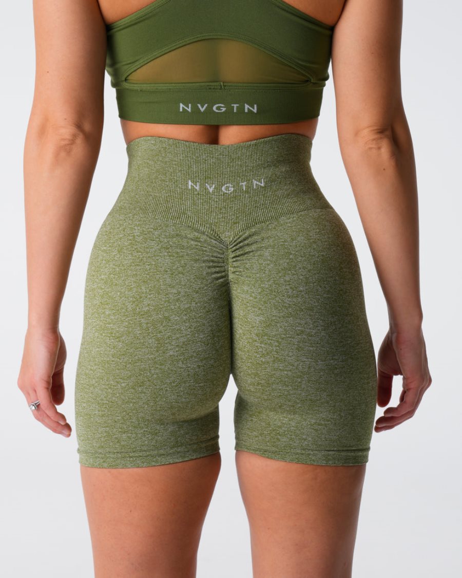 Pantalones Cortos NVGTN Scrunch Seamless Mujer Verde | vxskbTkm