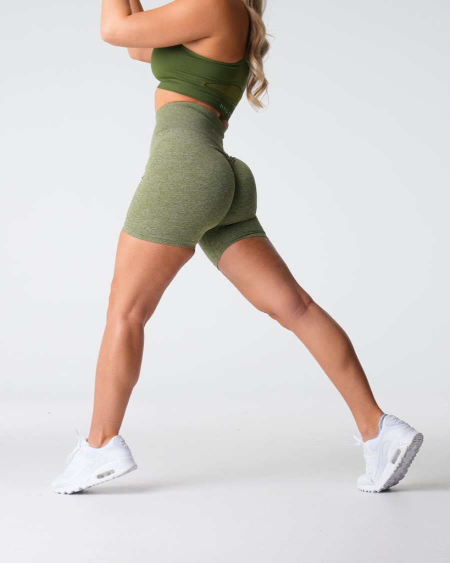 Pantalones Cortos NVGTN Scrunch Seamless Mujer Verde | vxskbTkm