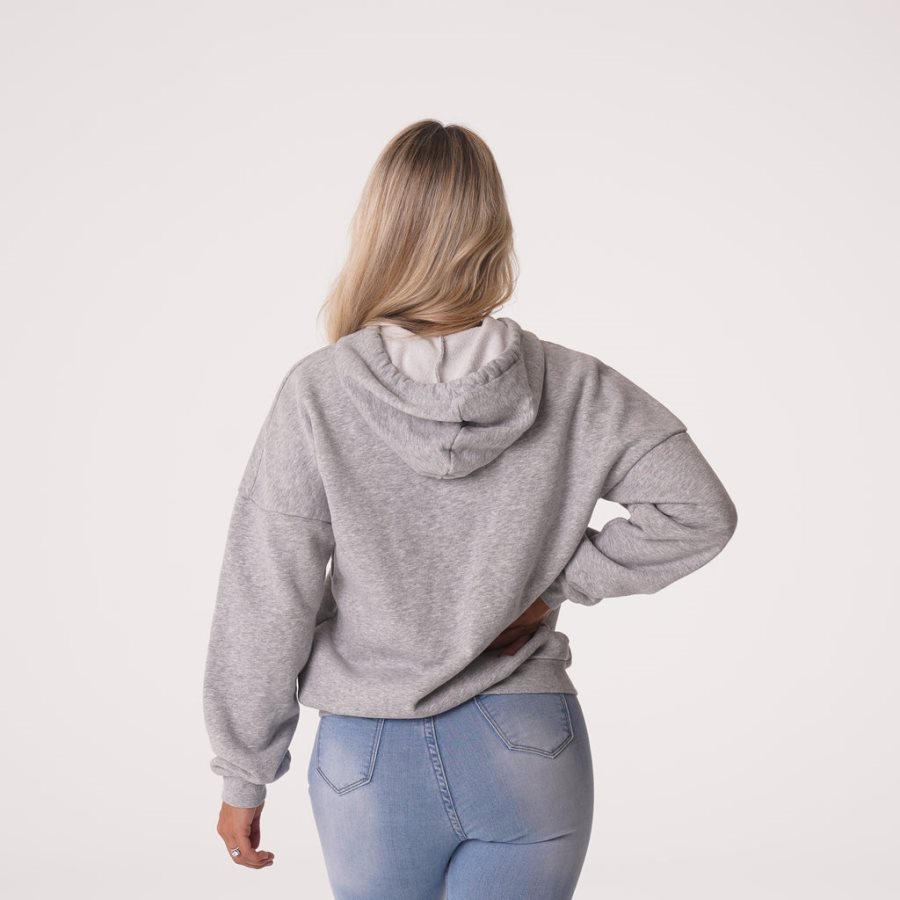 Sudadera Con Capucha NVGTN Essential Drop Shoulder Mujer Gris | 4YYt109R